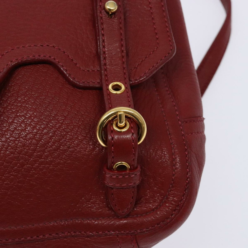 【日本直送】Miu Miu 單肩包 皮革 紅金 正品 133412-18