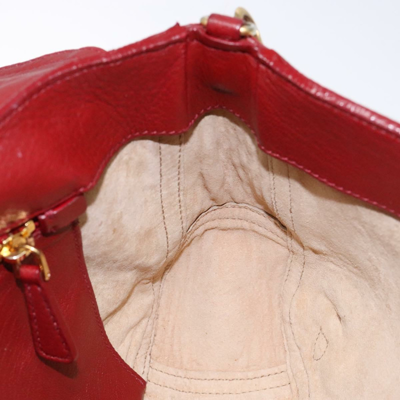 【日本直送】Miu Miu 單肩包 皮革 紅金 正品 133412-20