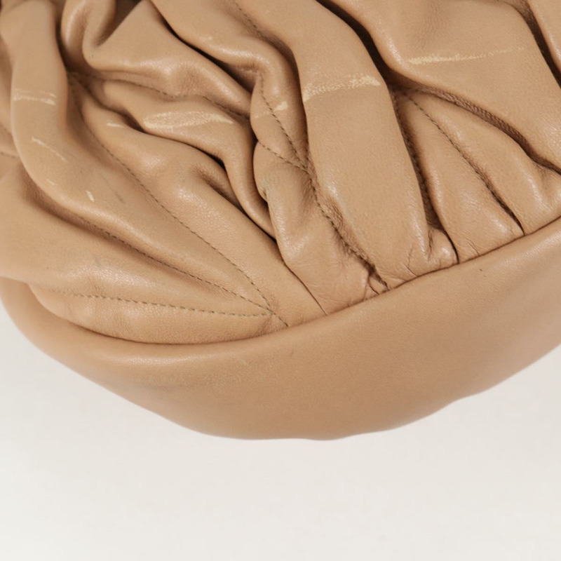 【日本直送】Miu Miu Matelasse 手提包 皮革 2 向 米色 金 正品 133401-16