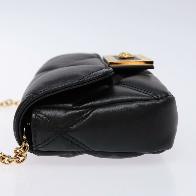 【日本直送】VERSACE 肩背包 皮革 黑金 正品 133352-3