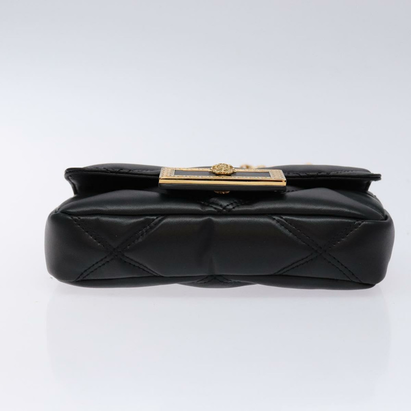 【日本直送】VERSACE 肩背包 皮革 黑金 正品 133352-4
