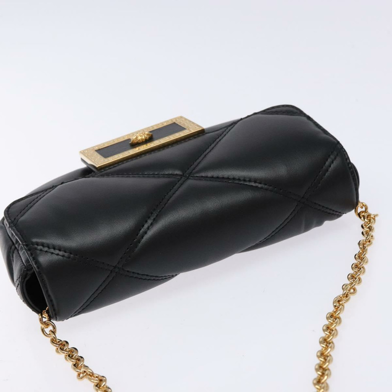 【日本直送】VERSACE 肩背包 皮革 黑金 正品 133352-5