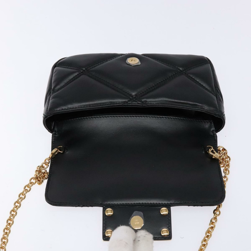 【日本直送】VERSACE 肩背包 皮革 黑金 正品 133352-9