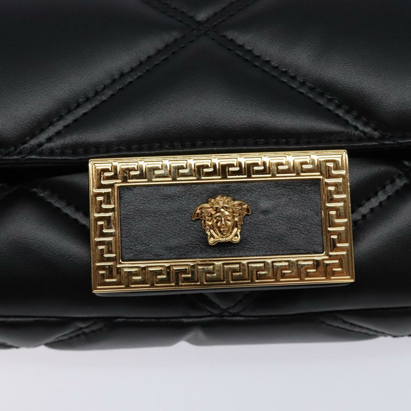 【日本直送】VERSACE 肩背包 皮革 黑金 正品 133352-16