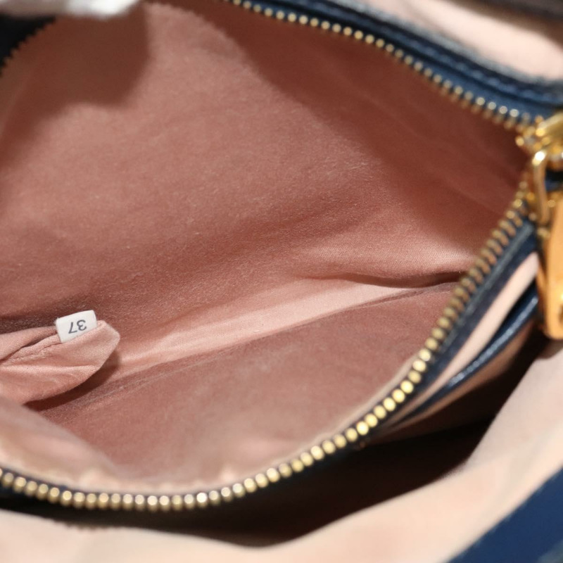 【日本直送】Miu Miu 手提包 皮革 2way 藍色 金色 正品 133346-22