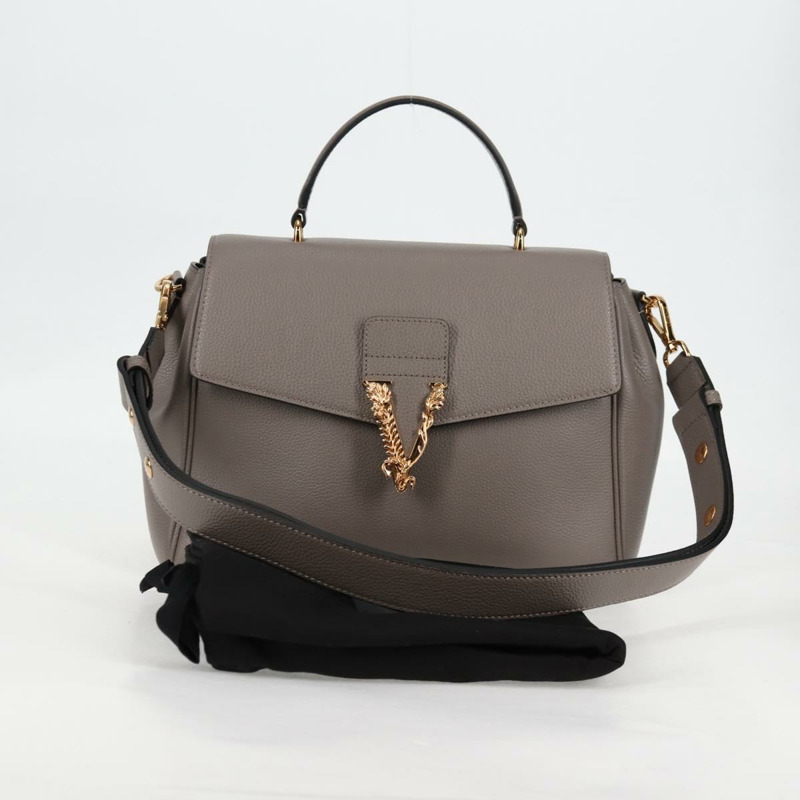 【日本直送】VERSACE 手提包 皮革 2 款可選 灰色 金色 正品 133351-11