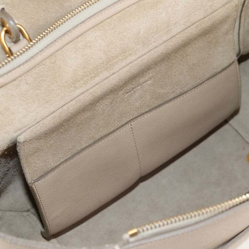 【日本直送】CELINE 腰包 手提包 皮革 2 向 米色 金色 正品 133372V-23
