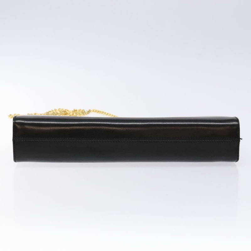 【日本直送】Salvatore Ferragamo Gancini 鏈條單肩包 皮革 黑金色 正品 136021-4