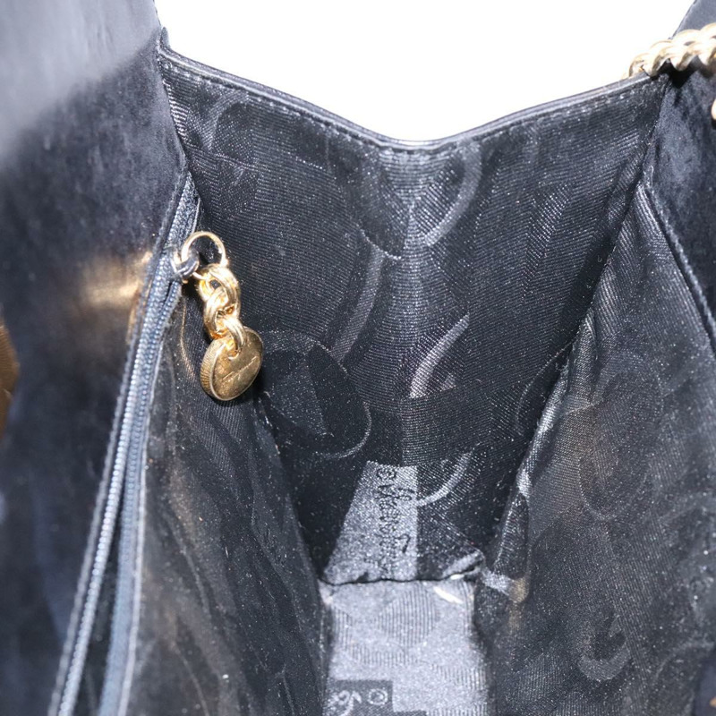 【日本直送】Salvatore Ferragamo Gancini 鏈條單肩包 皮革 黑金色 正品 136121-18