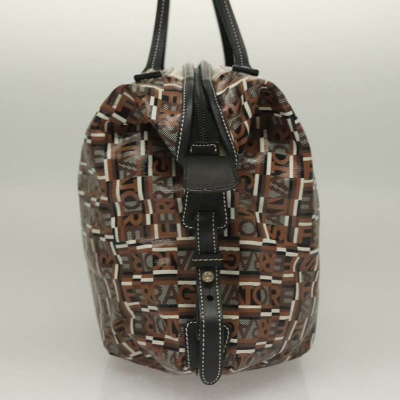 【日本直送】Salvatore Ferragamo 手提包 PVC 棕色銀色 正品 133394-2