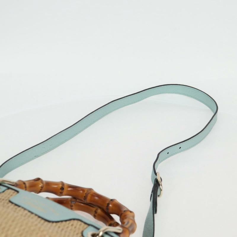 【日本直送】GUCCI 竹編手提包 拉菲草兩用 米色 金色 336032 正品 136270-14