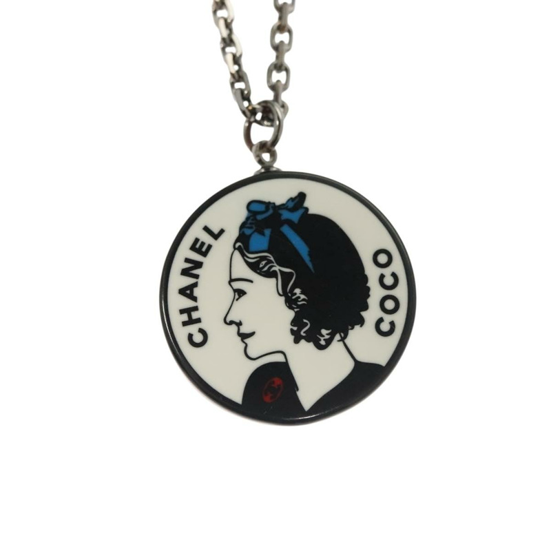 【日本直送】香奈兒 (CHANEL) 項鍊 金屬 黑色 CC 正品 136337-2