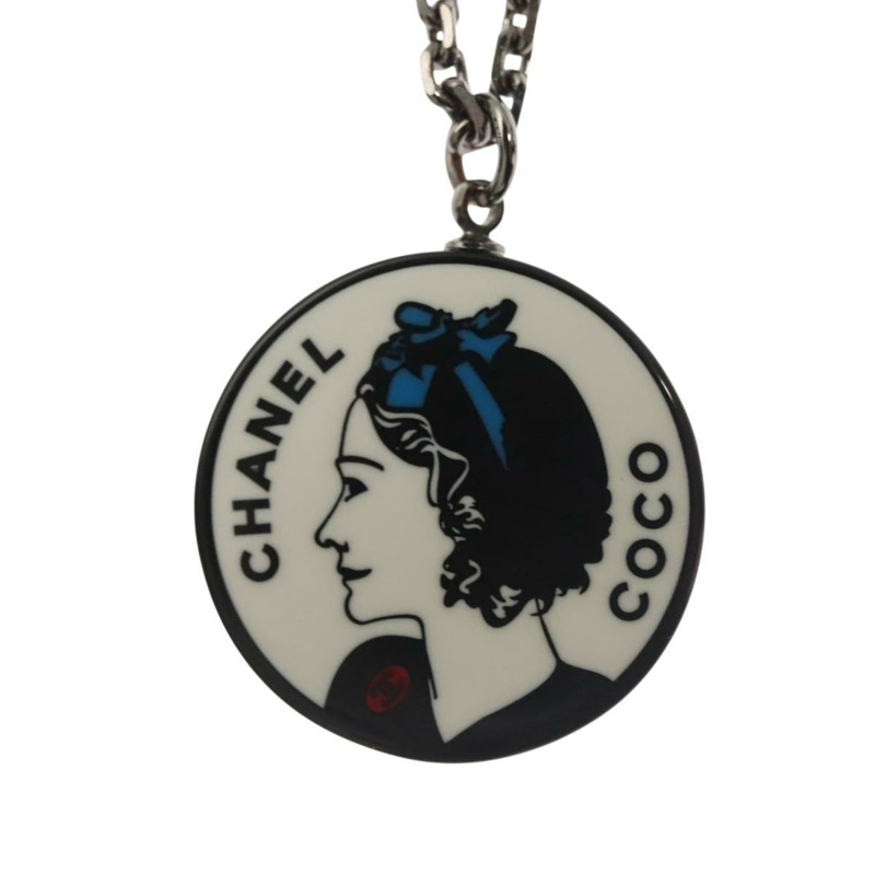 【日本直送】香奈兒 (CHANEL) 項鍊 金屬 黑色 CC 正品 136337-12