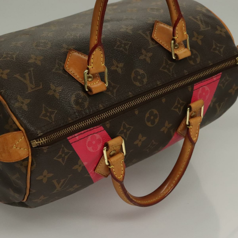 【日本直送】路易威登 Monogram V Line Speedy 30 手提包粉紅色 LV 正品 136293-5
