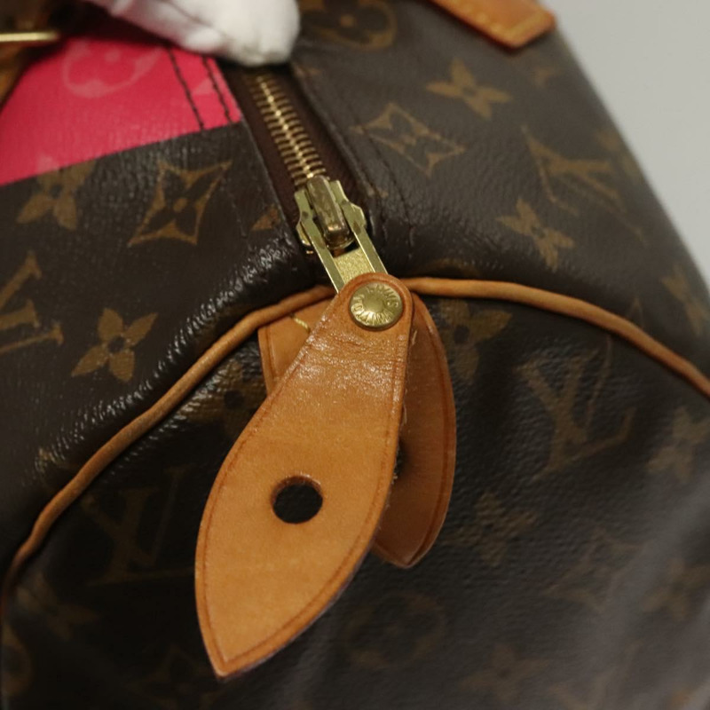 【日本直送】路易威登 Monogram V Line Speedy 30 手提包粉紅色 LV 正品 136293-9