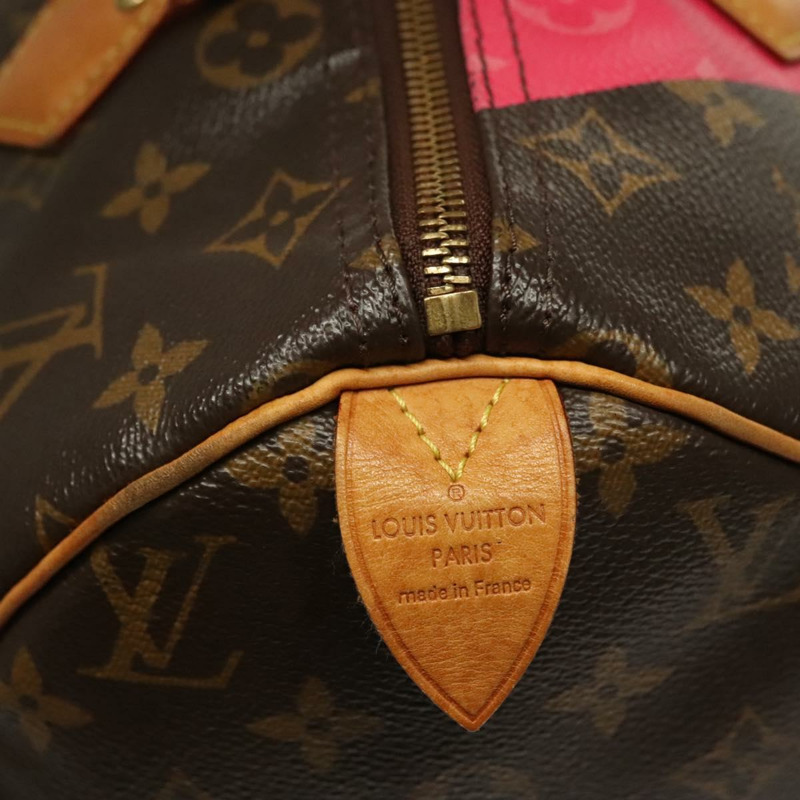 【日本直送】路易威登 Monogram V Line Speedy 30 手提包粉紅色 LV 正品 136293-16