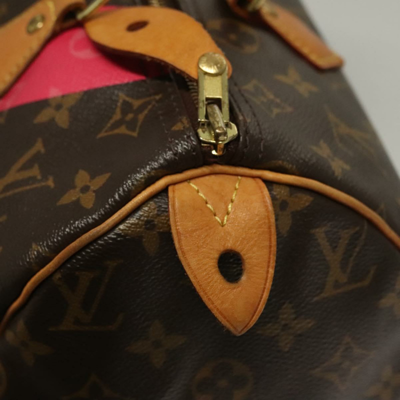 【日本直送】路易威登 Monogram V Line Speedy 30 手提包粉紅色 LV 正品 136293-17