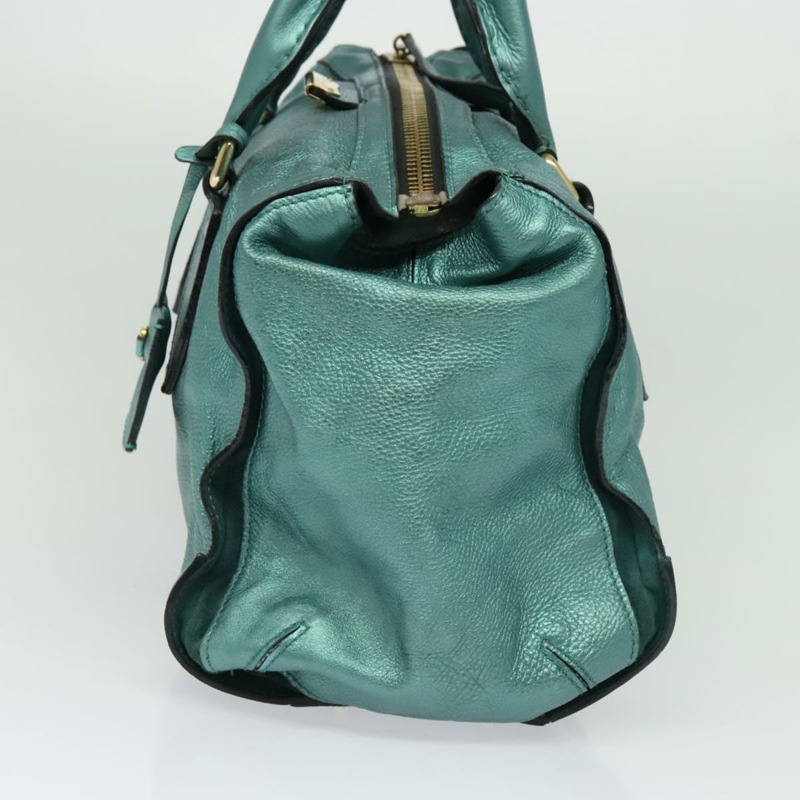 【日本直送】BURBERRY Protham 手提包 皮革 藍色 金色 正品 136277-3