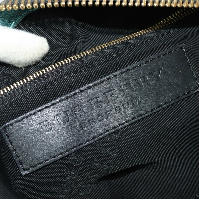 【日本直送】BURBERRY Protham 手提包 皮革 藍色 金色 正品 136277-16