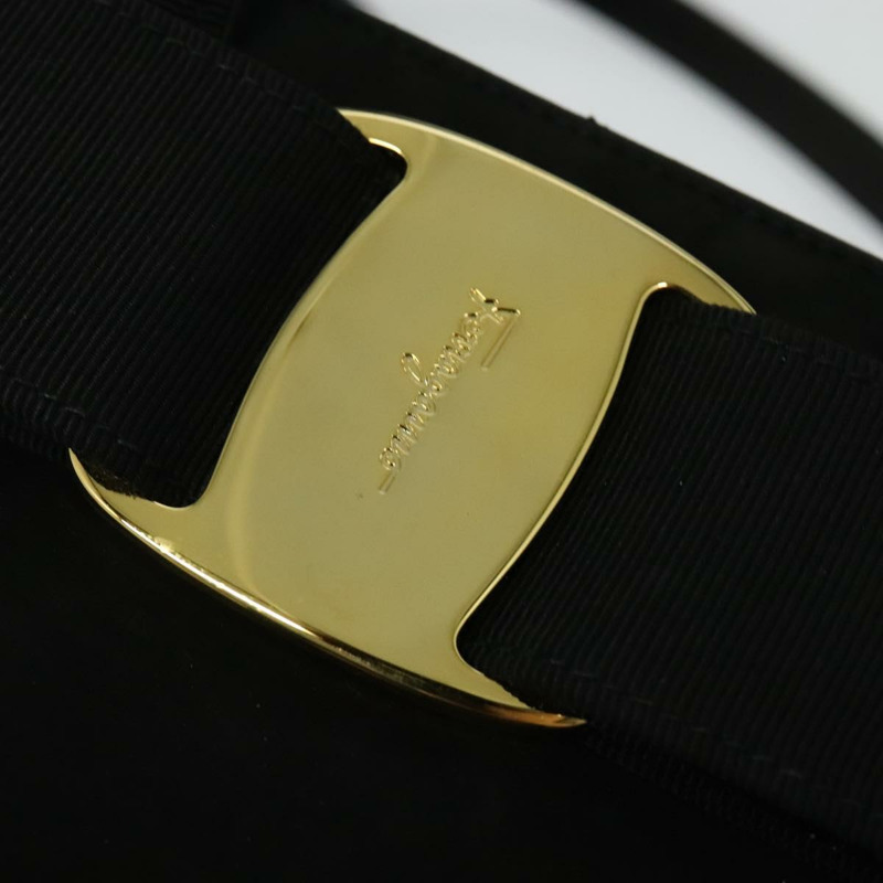 【日本直送】Salvatore Ferragamo 手提包 絨面革 2 款 黑色 銀色 正品 129645-18