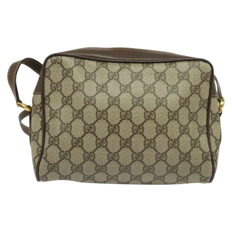 【日本直送】GUCCI GG Supreme Web Sherry Line 單肩包 PVC 米金色 正品 129651-1