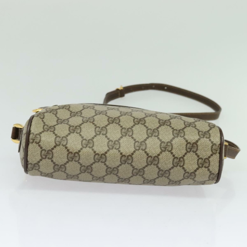 【日本直送】GUCCI GG Supreme Web Sherry Line 單肩包 PVC 米金色 正品 129651-4
