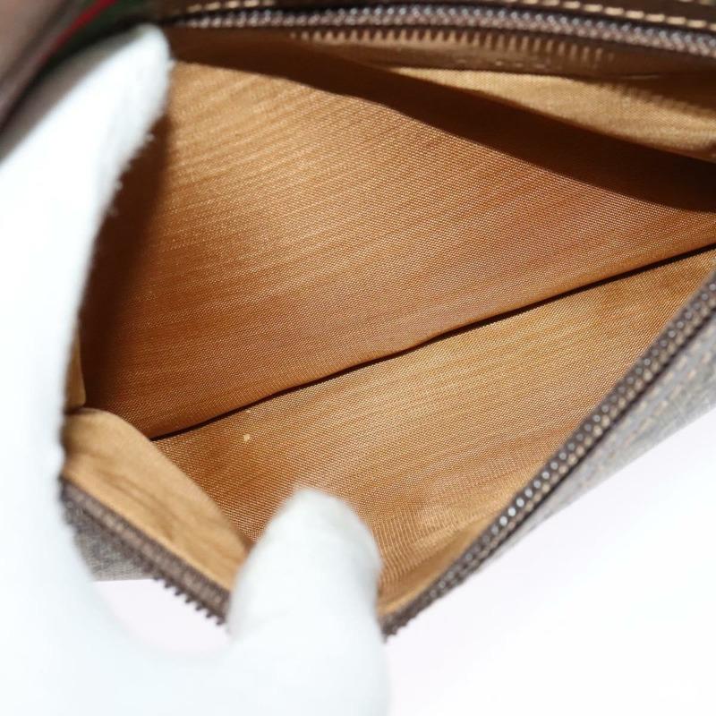 【日本直送】GUCCI GG Supreme Web Sherry Line 單肩包 PVC 米金色 正品 129651-10