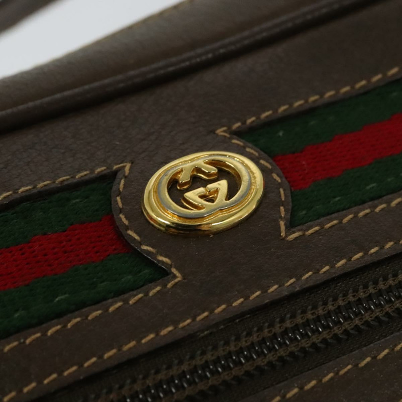 【日本直送】GUCCI GG Supreme Web Sherry Line 單肩包 PVC 米金色 正品 129651-16