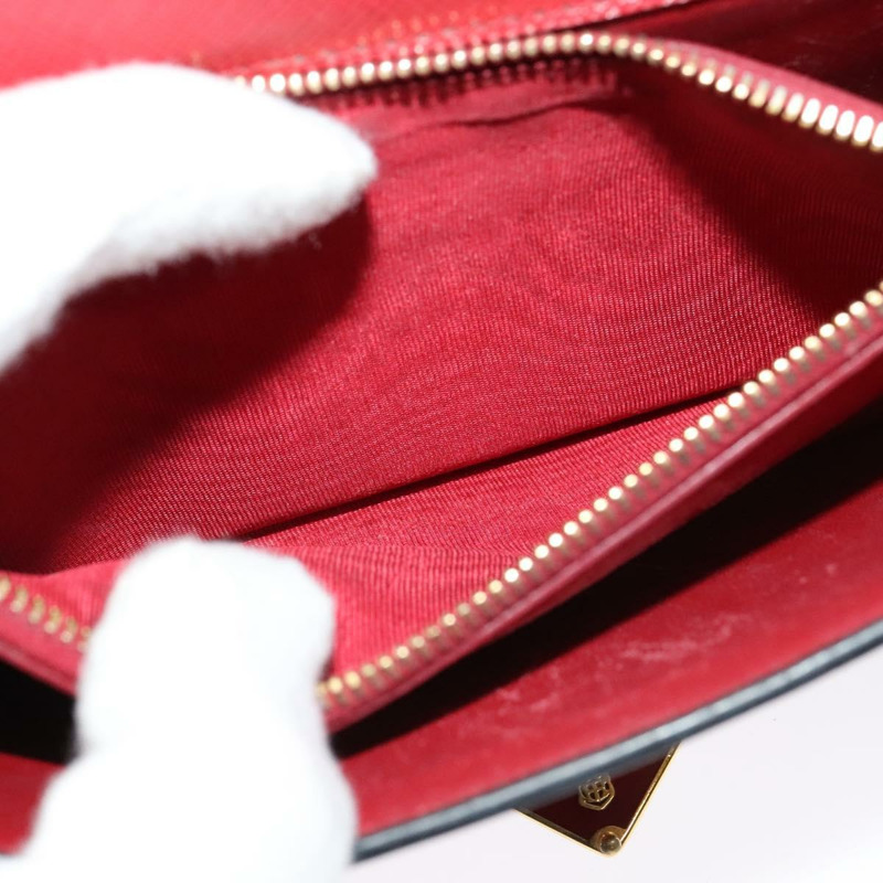 【日本直送】PRADA 鏈條單肩包 皮革 紅色 金色 正品 129643-10