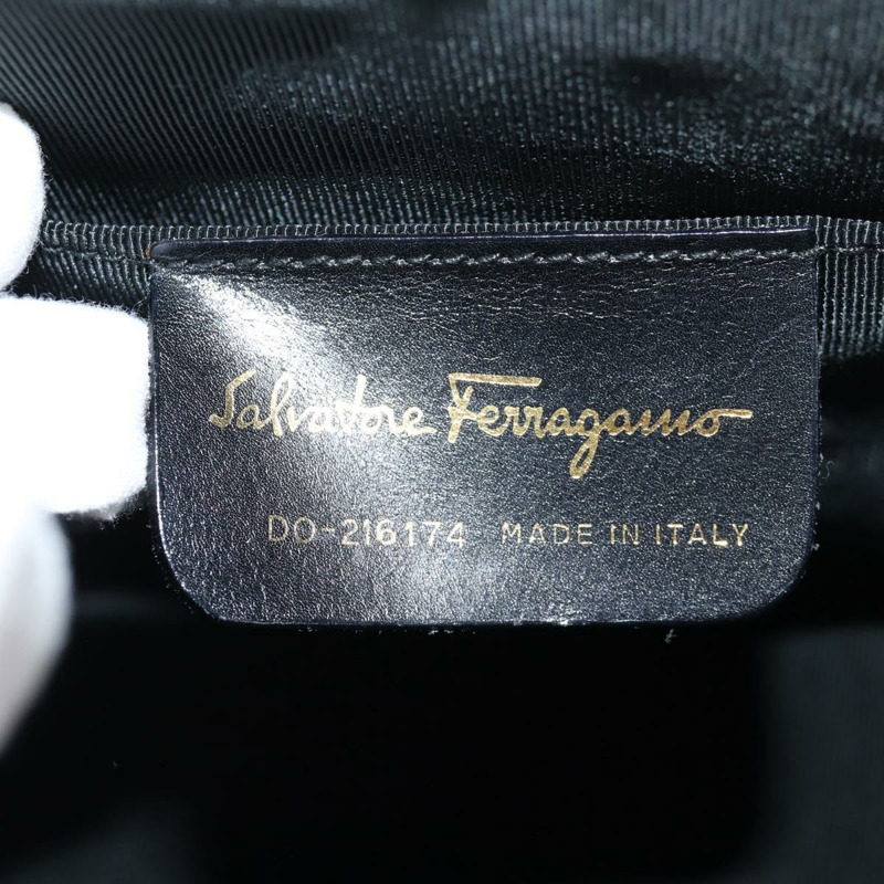 【日本直送】Salvatore Ferragamo Gancini 手提包 拉菲草 白金 正品 136858V-10