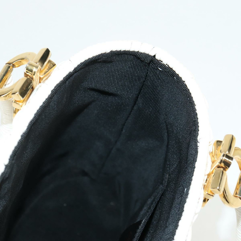 【日本直送】Salvatore Ferragamo Gancini 手提包 拉菲草 白金 正品 136858V-21