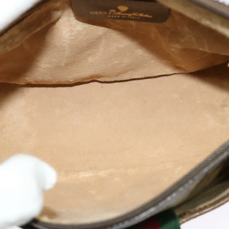 【日本直送】GUCCI GG Supreme Web Sherry Line 單肩包 PVC 米色 89 02 032 正品 135357-9