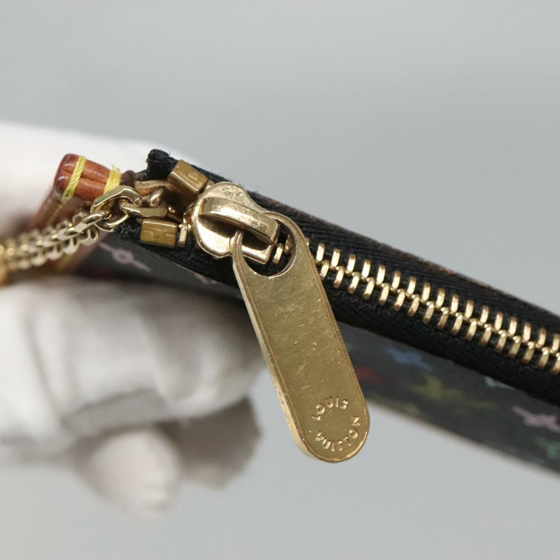 【日本直送】路易威登 Multicolor Pochette Cles 零錢包 黑色 M13664 LV Auth 136877-8