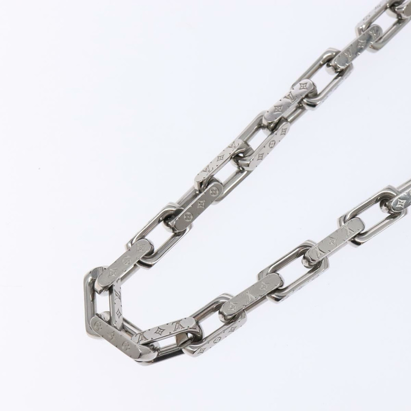 【日本直送】LOUIS VUITTON 鏈條項鍊 金屬 銀色 M00307 LV Authentic 135753M-2