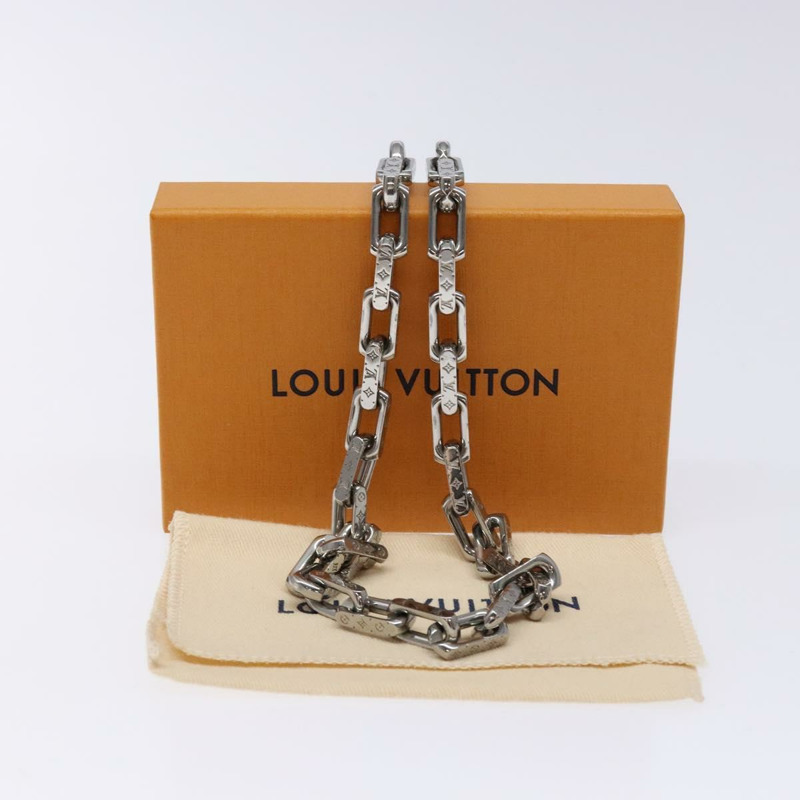 【日本直送】LOUIS VUITTON 鏈條項鍊 金屬 銀色 M00307 LV Authentic 135753M-11