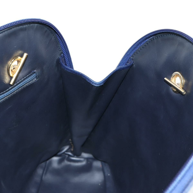 【日本直送】BALLY 絎縫鏈條單肩包 皮革 藍色 金色 正品 BA4685-19