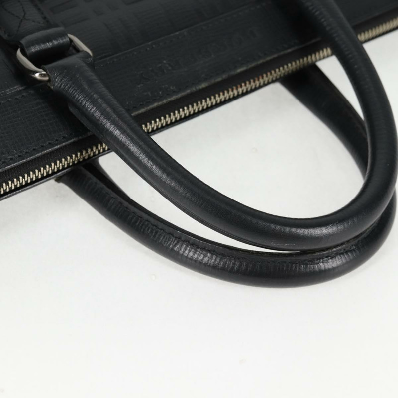 【日本直送】BURBERRY 商務包 黑色皮革 正品 BA4581-8