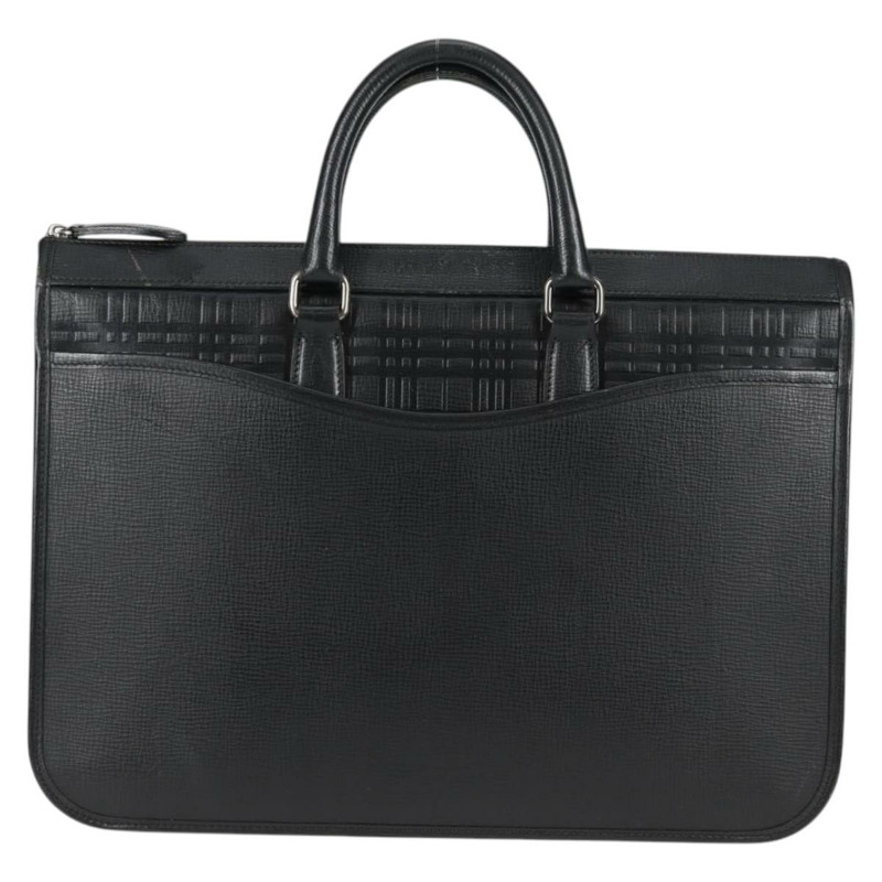 【日本直送】BURBERRY 商務包 黑色皮革 正品 BA4581-12