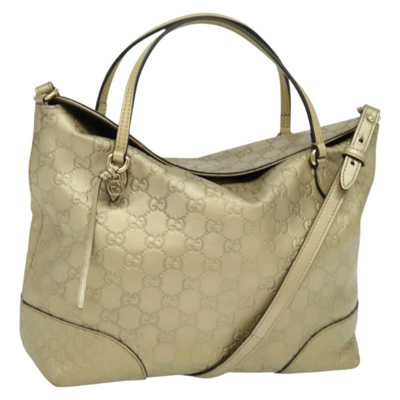 【日本直送】GUCCI GG 帆布 Guccissima 手提包 皮革 2 向 金色 353120 正品 136453-0