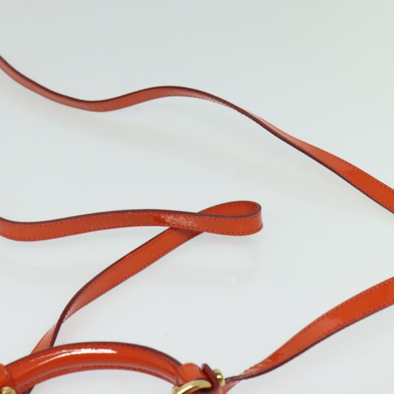 【日本直送】Salvatore Ferragamo Gancini 手袋 琺瑯 2 款 橙金色 正品 137418-14