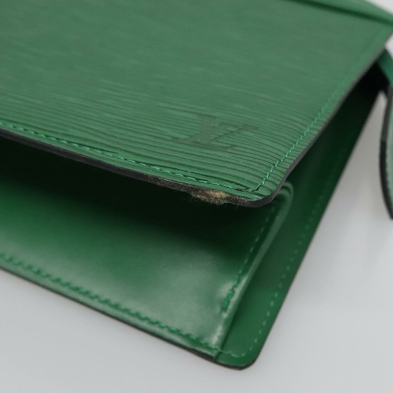 【日本直送】路易威登 Epi Trousse Crete 手拿包 綠色 M48404 LV 授權 136636-6