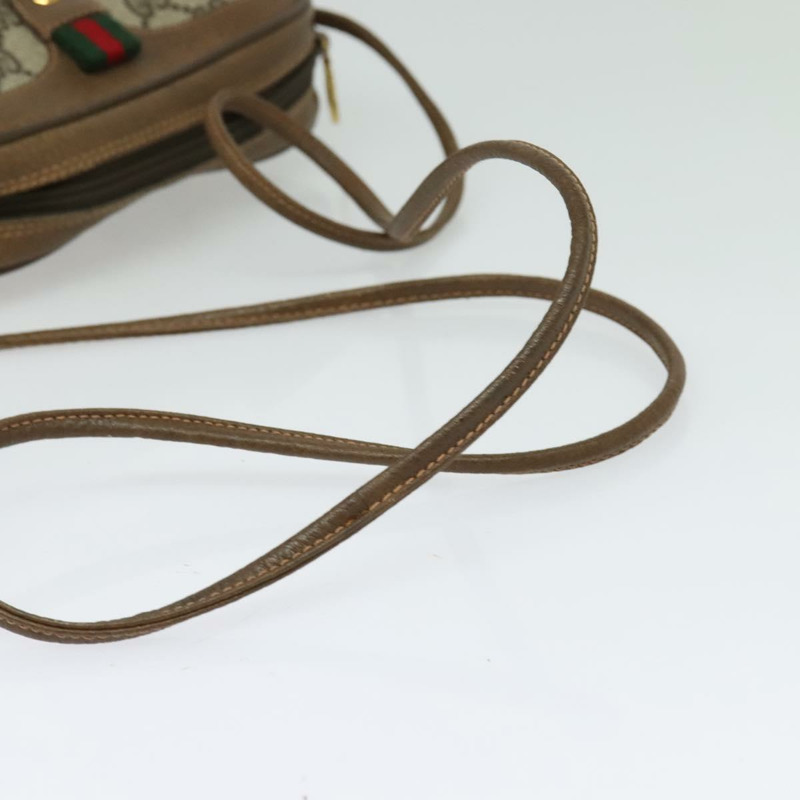 【日本直送】GUCCI GG Supreme Web Sherry Line 包款 PVC 米金色 89 02 066 正品 136671-6