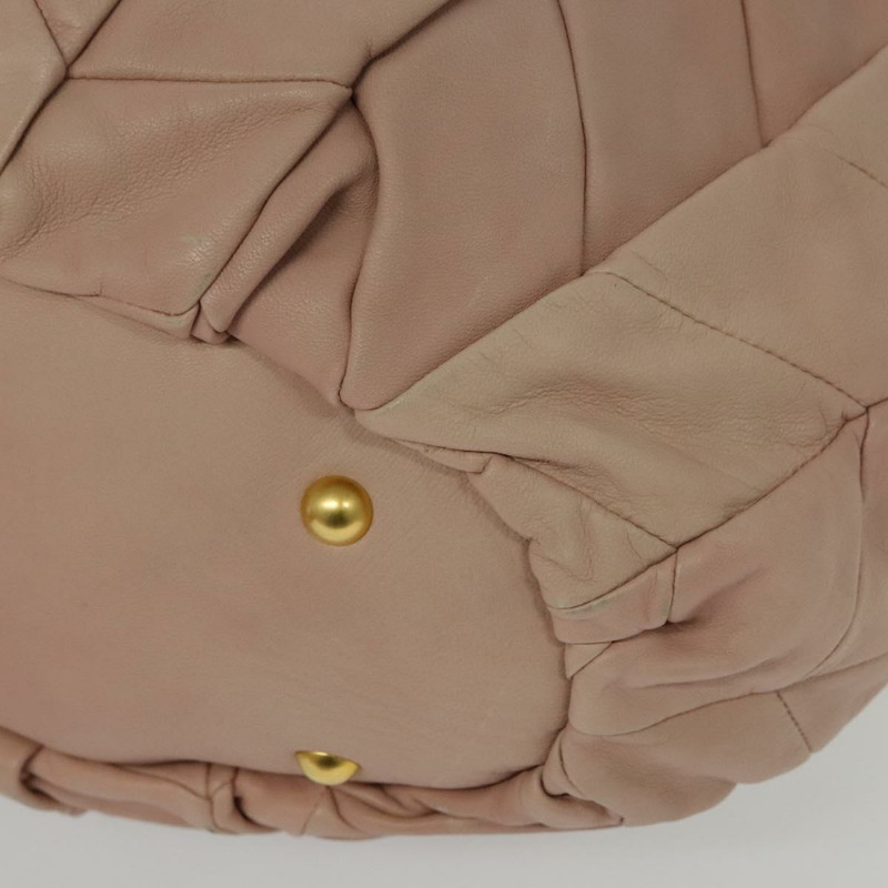 【日本直送】Miu Miu 手提包 皮革 2way 粉金色金色正品 137469-15