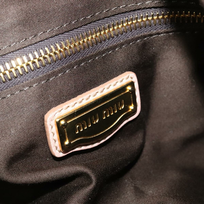 【日本直送】Miu Miu 手提包 皮革 2way 粉金色金色正品 137469-18