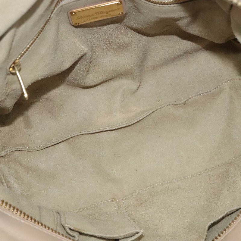 【日本直送】Salvatore Ferragamo Gancini 手提包 皮革 2 向 粉紅金 正品 137425-10