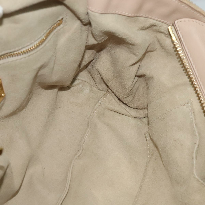 【日本直送】Salvatore Ferragamo Gancini 手提包 皮革 2 向 粉紅金 正品 137425-19