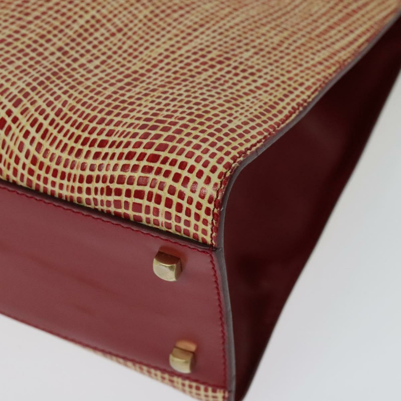 【日本直送】Salvatore Ferragamo Gancini 手提包 皮革 紅金 正品 137177-15