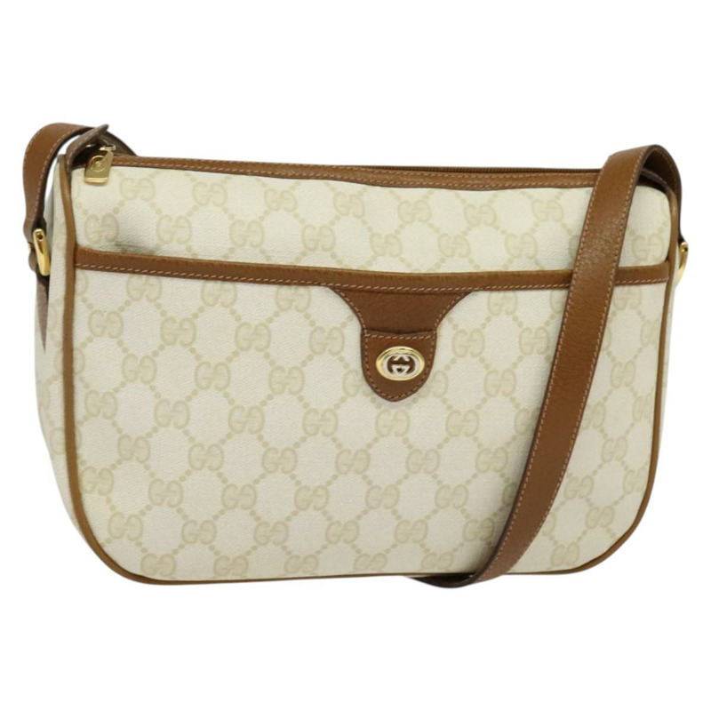 【日本直送】GUCCI GG Supreme 單肩包 PVC 白金 89 02 077 正品 137208-0