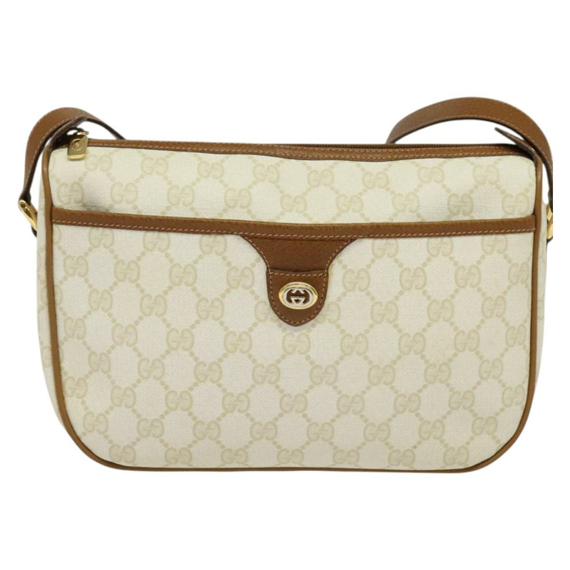 【日本直送】GUCCI GG Supreme 單肩包 PVC 白金 89 02 077 正品 137208-12