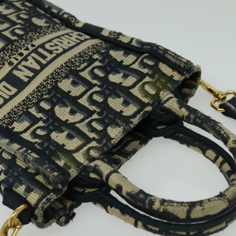 【日本直送】Christian Dior Trotter 帆布 Book Tote 迷你手提包 2 款可選海軍藍金色正品 137179-5